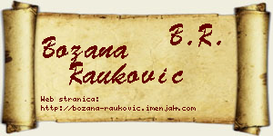 Božana Rauković vizit kartica
